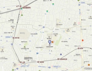 世田谷区役所のヤフー地図